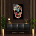 Artello Decor Doodle Karakterler Cam Tablo - Rengarenk Modern İllüstrasyon - Görsel 4