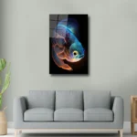 Artello Decor Neon Beta Balığı Cam Tablo - Mistik Sualtı Sanatı - Görsel 5