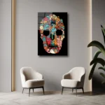 Artello Decor Doodle Karakterler Cam Tablo - Rengarenk Modern İllüstrasyon - Görsel 6