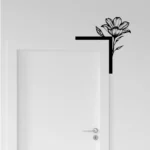 Tekli Büyük Çiçek Kapı Üstü Metal Aksesuar - Artello Decor - 2mm Çelik - Görsel 4