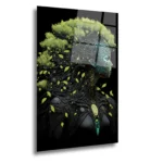 Artello Decor Doğa Ana Cam Tablo - Modern Sürrealist İllüstrasyon