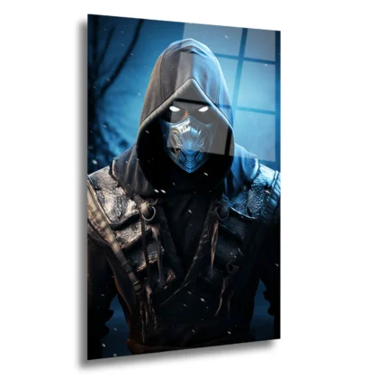 Artello Decor Sub-Zero Cam Tablo - Mortal Kombat Serisi Modern Duvar Sanatı