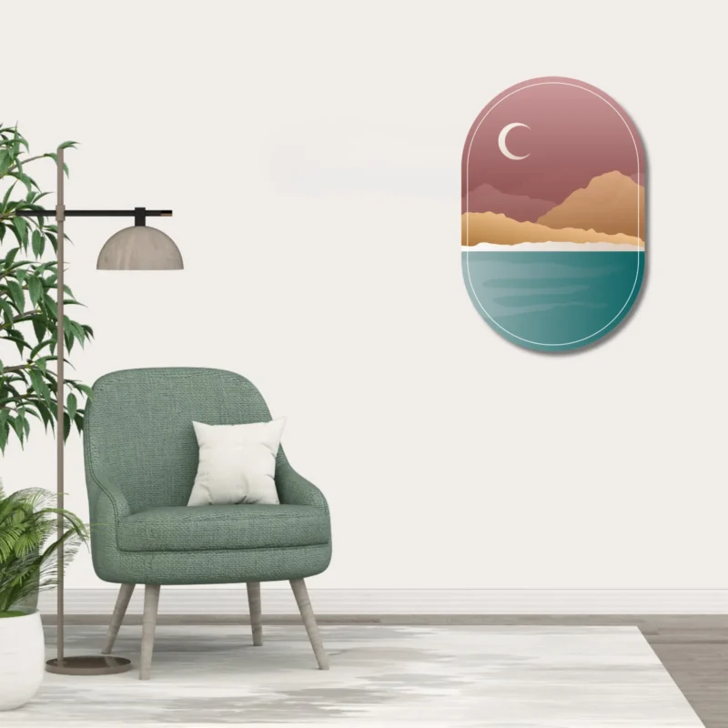 Home Main 18 1 Ay Isigi Manzarasi Metal Duvar Dekoru Home Main