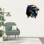 Artello Decor Gökkuşağı Kartal Başı Metal Duvar Dekoru - Modern Pop-Art Seri
