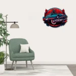 Klasik Gezi Otobüsü Metal Duvar Dekoru - Nostaljik Retro Seri