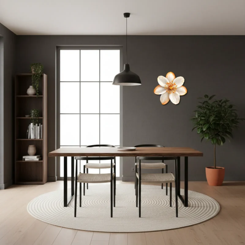 Home Main 27 2 Turuncu Gerbera Cicegi Metal Duvar Dekoru Home Main